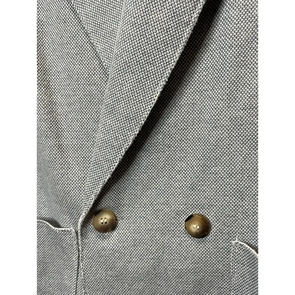 Topshop blazer women's size 4 gray double breasted long casual cotton blend - Picture 4 of 8
